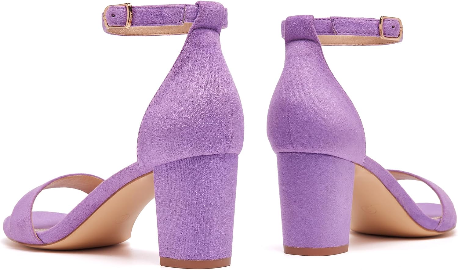  Women Open Toe Low Chunky Short Heels Block Heel Sandals thumbnail