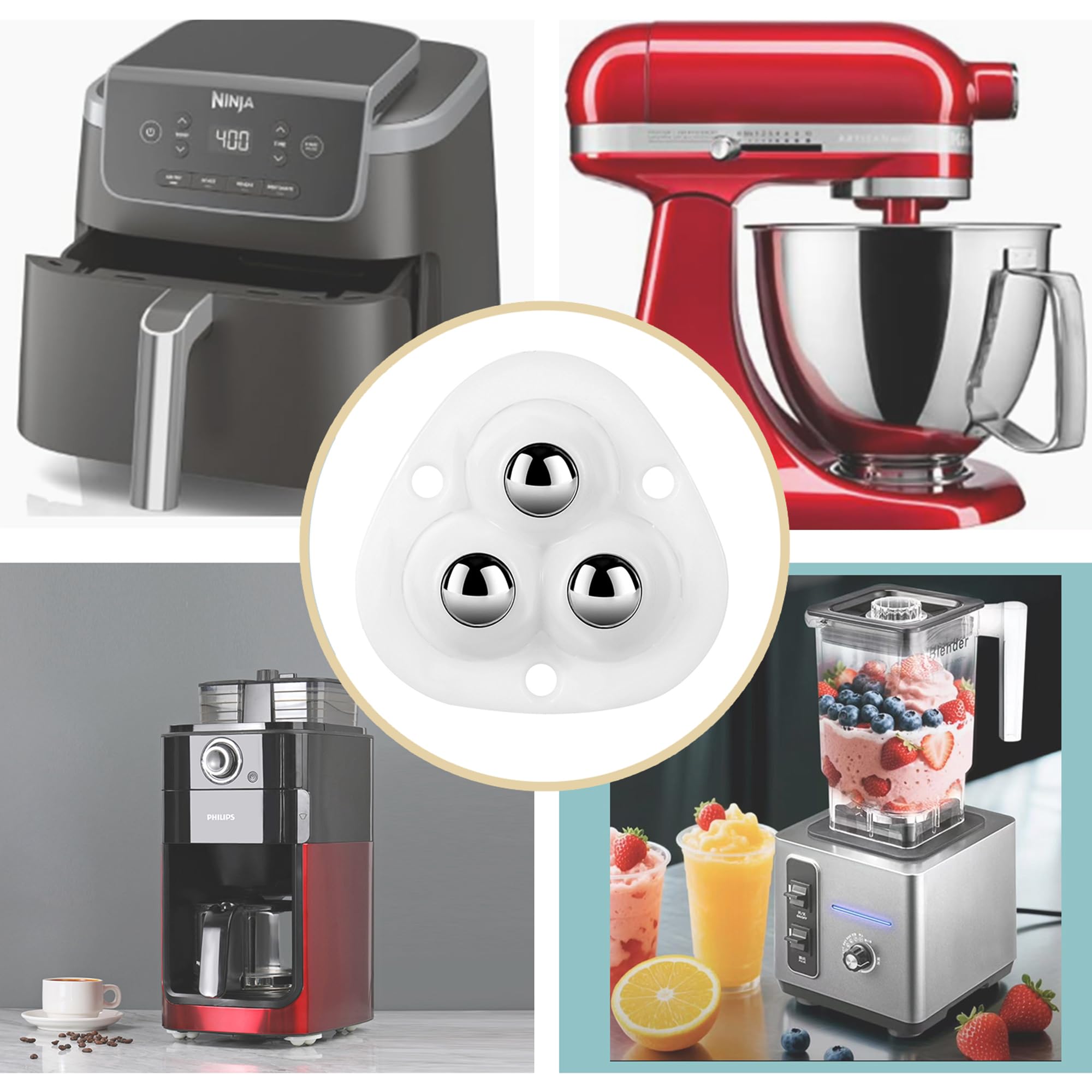 Kitchen Appliance Wheels - Easy Install FREE SHIPPING -3 Kitchen Appliance Wheels - Easy Install FREE SHIPPING -3