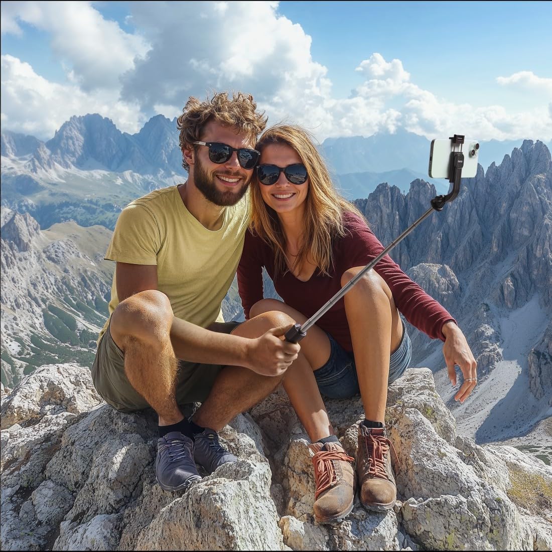 Hama Statyw do Telefonu, Uchwyt Selfie Stick z Pilotem Bluetooth, Ultralekki, Teleskopowy, Wysuwany do 70 cm, Odporny na Skręcanie, Idealny do Podróży i Streamingu