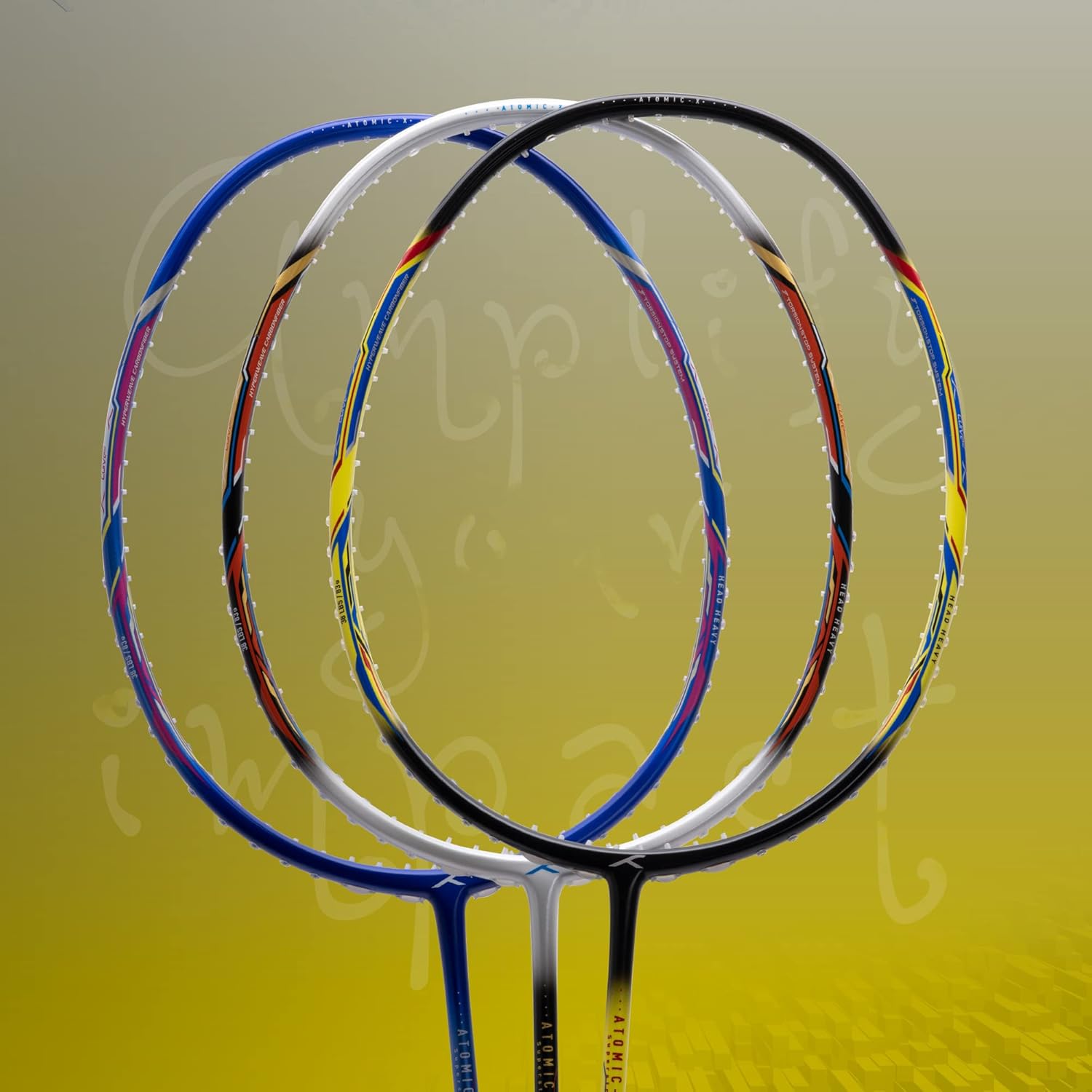 HUNDRED Atomic X 38 CTRL Carbon Fibre Unstrung Badminton Racket with Full Racket Cover for Intermediate Players (82g, Maximum String Tension - 32lbs)