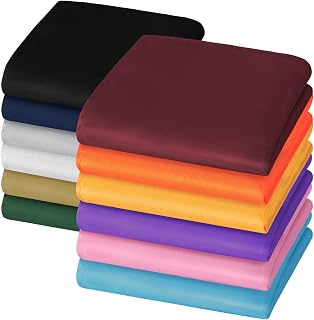 Men's Pocket Squares, Soft Gents Hankies Premium Assorted Mens Pocket Square Handkerchiefs Set for Men and Women, Plain Satin Handkerchief for Grooms, Weddings, Prom, Celebration, Party