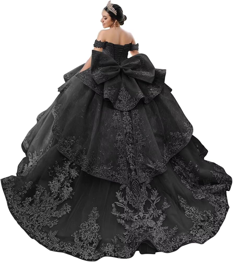 chinese dress ladies New! Black Puffy Dress 6 Years / with Train