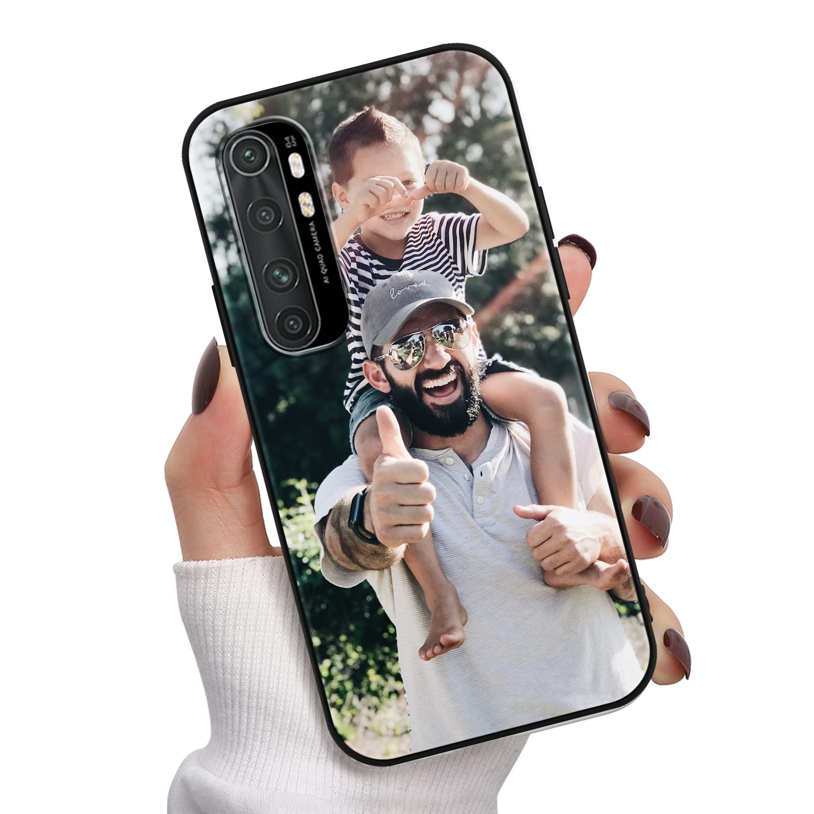 Cover Personalizzata Per Xiaomi Redmi Note 10/10S - Morbida TPU Con Foto E Testo Stampa HD