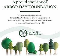 Vista 8 de Perlas de madera grandes para manualidades - Paquete de 12 perlas de 32 mm con agujero de 1-1/4 x 3/8 pulgadas, perlas de madera grandes