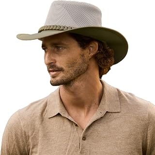 Conner Handmade Hats - Aussie Golf Soakable Mesh Hat, Crushable Safari Hat for Men, Foldable Sun Hat for Women