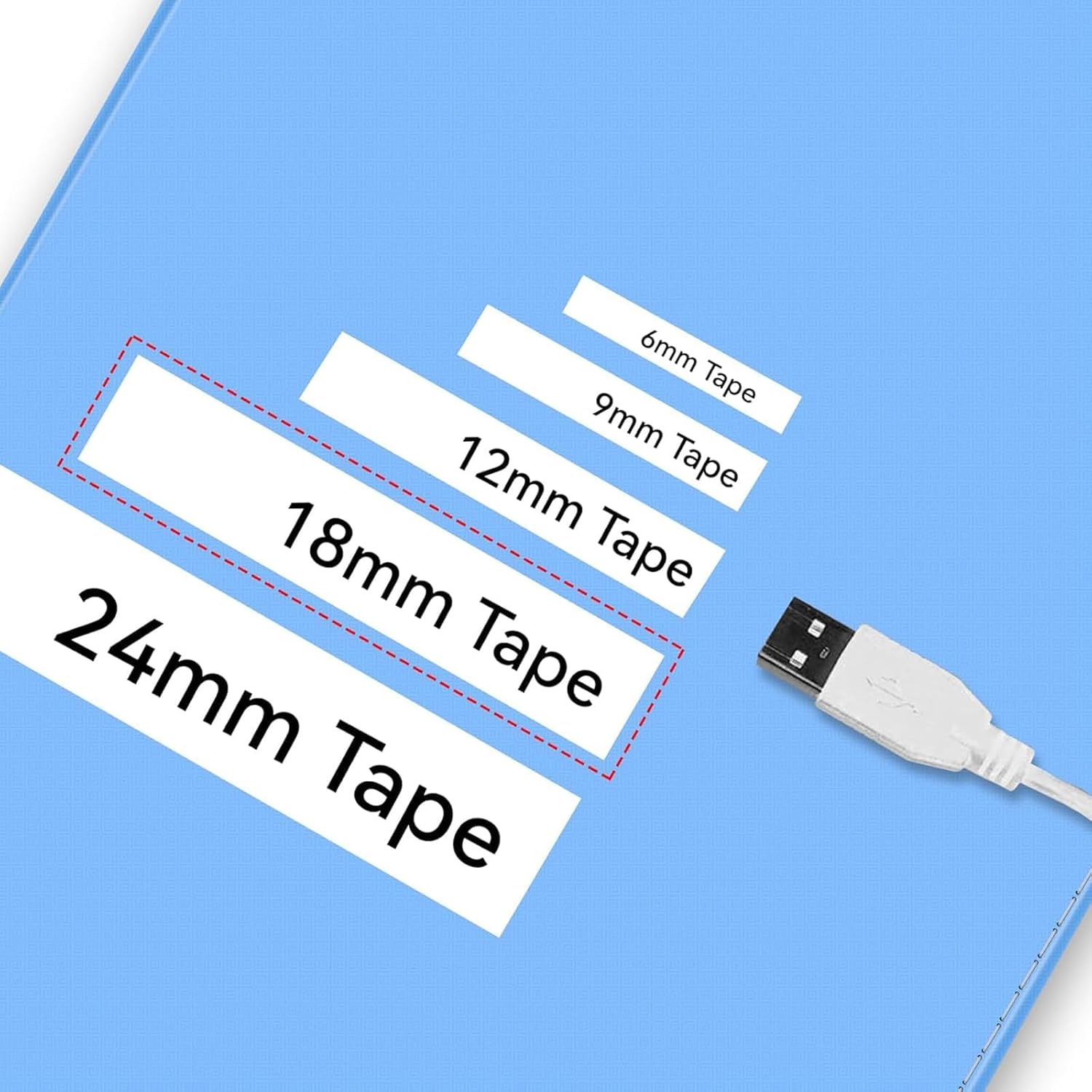 4 Pack TZe Tz Tape 18mm 0.7 Laminated White Compatible for Brother Label Maker, 3/4 inch PTouch TZe-241 TZc-241 Refills for Ptouch PT-1890 PT-D600 PT-D400 D410 PT-1880, Black on White