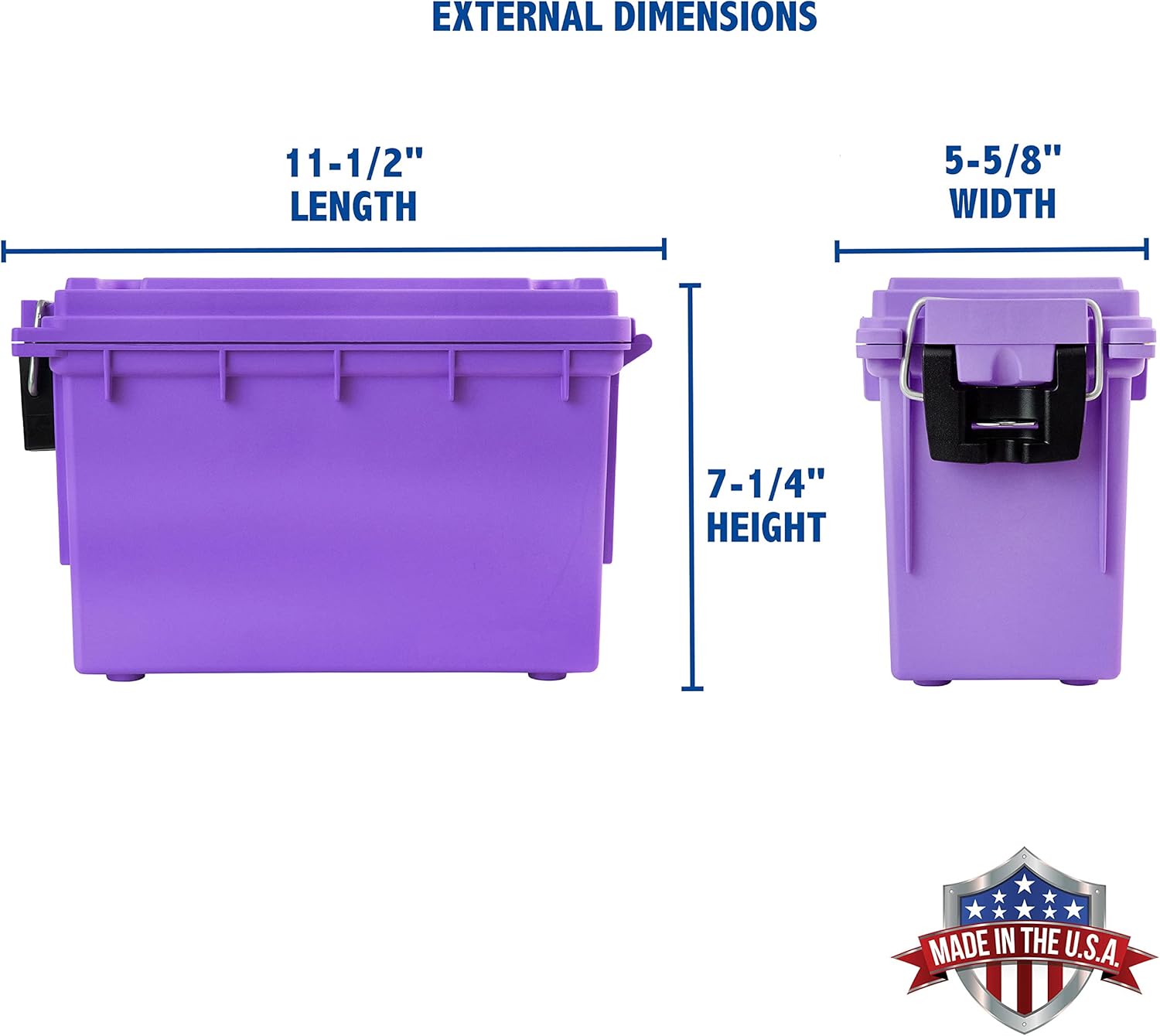 Sheffield 12632 Ammo Storage Box, .30 Cal, Water Resistant, Purple (Pack of 6)