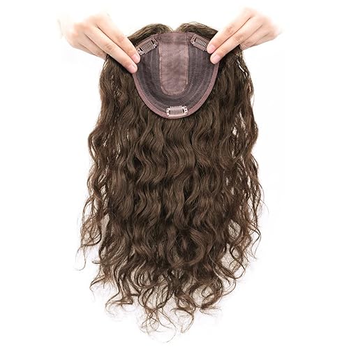 Miniatura 2 de Extensión de frente con clip, 100% cabello humano, sin pegamento, con clip, de 5.1 x 5.1 in, repuesto para mujeres con cabello fino (11.8