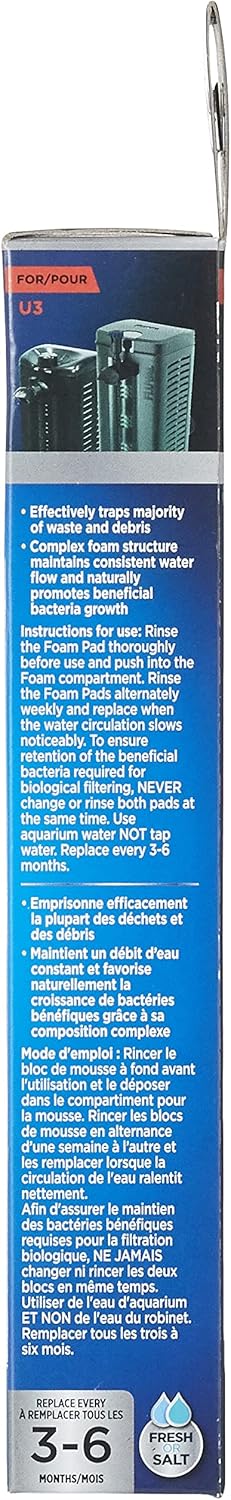 Fluval U3 Underwater Filter Foam Pad (Pack of 4)