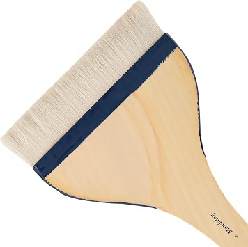 Creative Mark Mandalay Professional Goat Hair Hake Brush - 8" Wide Paint Brush with Paddle Handle for Professional Artists - Soft Natural Bristles Ideal for Sumi-e and Color Washes