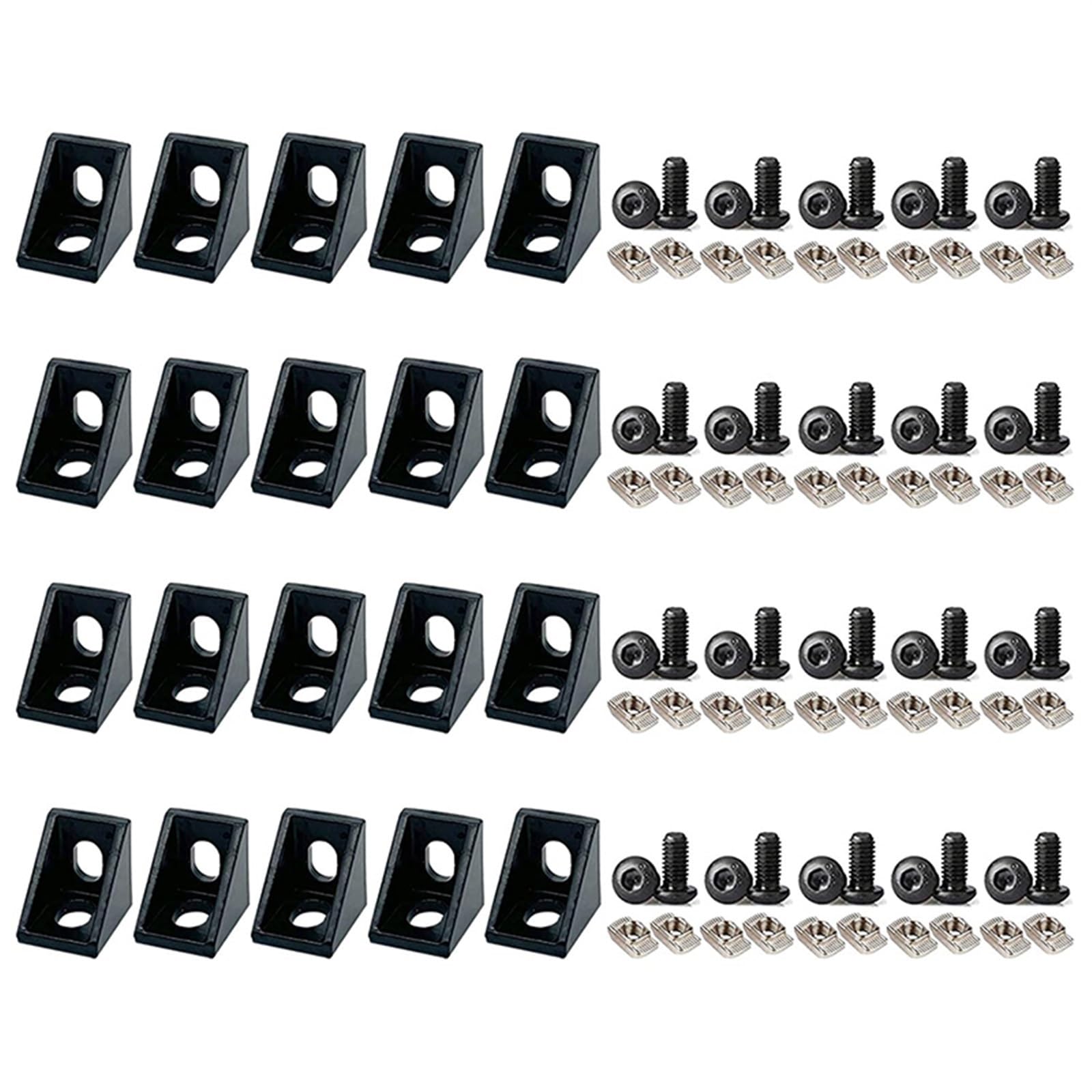 Connecteur de profilé aluminium fente 6mm de haute précision argent