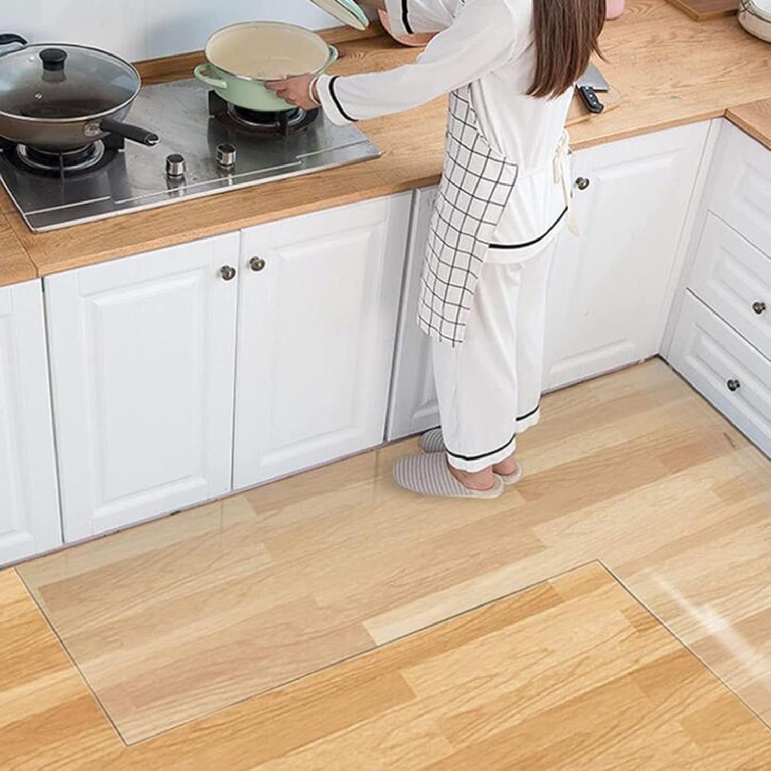 Transparent Chair Mat 1.5mm Office Chair mats for Carpeted Floor,Clear Vinyl Floor Runner Protect Pads/Non Slip Transparent Doormat Protector Chair Mat, 0.6m/0.,Clear-1.2mx4m/3.9x13ft