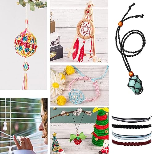 Miniatura 2 de PH PandaHall Cuerda de nailon blanco de 0.059 pulgadas (0.059 in), 100 yardas, cuerda de levantamiento de persianas, cuerda trenzada para