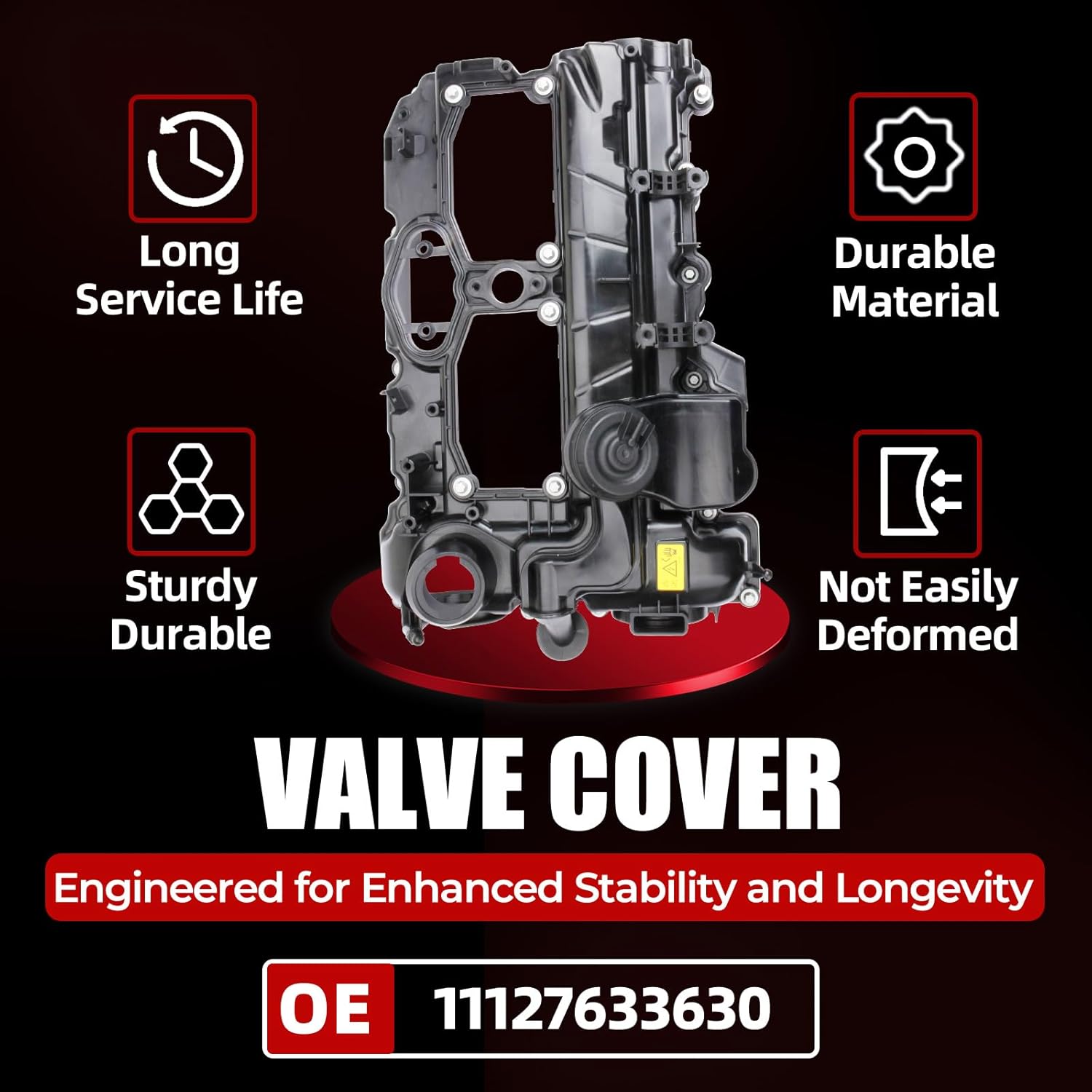 MITZONE N26 Engine Valve Cover with Gasket Bolts Kit & Oil Cap for BMW 2012/2014-2016 328i 328i xDrive 428i 2.0L Replace 11127633630 N26 SULEV