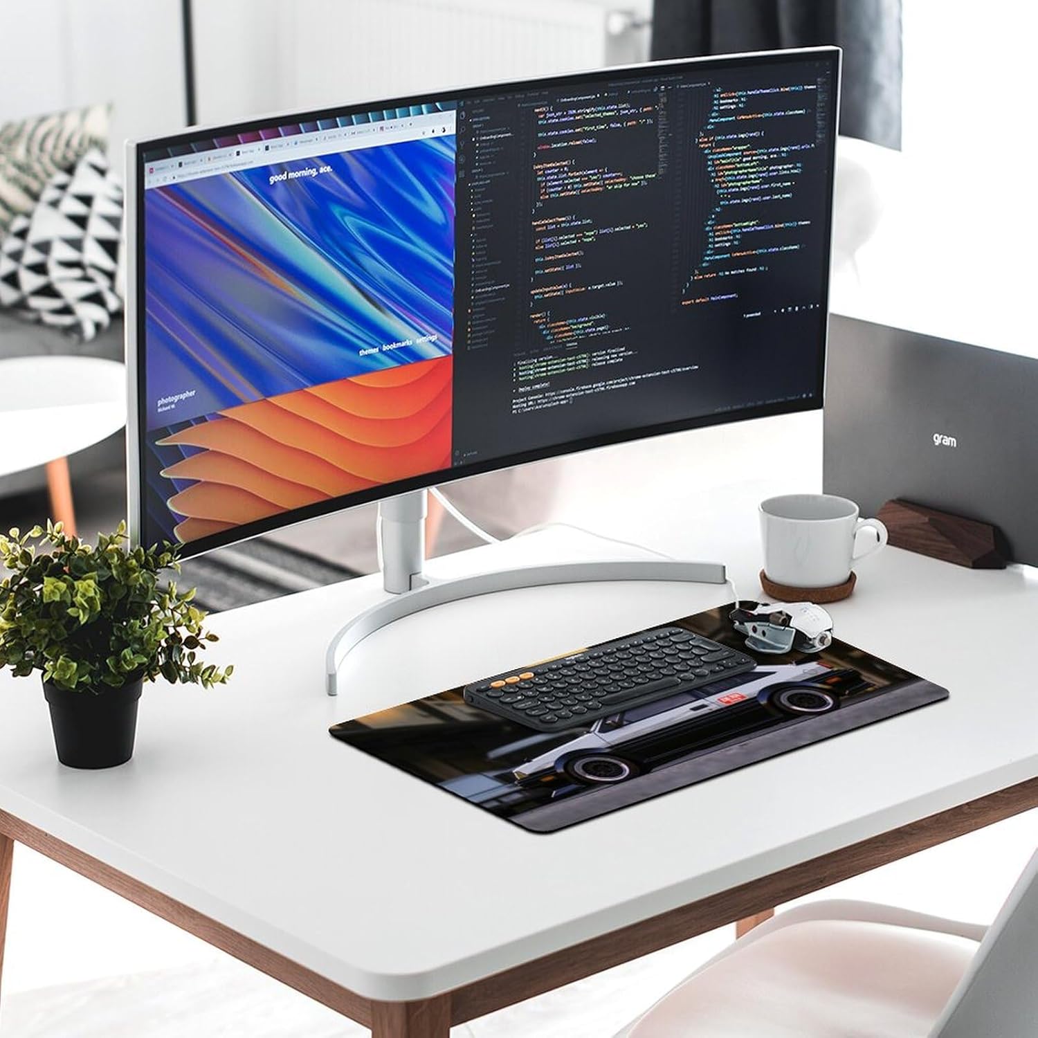 Large Mouse Pad Gaming Cool JDM Japanese Street Classic Car Ae86 Desk Mat Long Big Mousepad Extended Keyboard Computer Pad Office Desk Organizers and Accessories 23.6 x 11.8 inch - Image 5