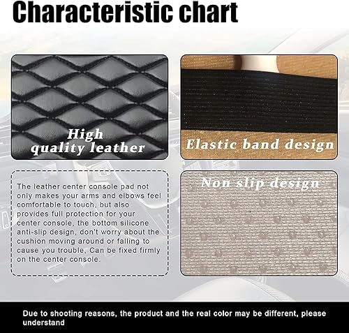 Miniatura 4 de Cojín para consola central de automóvil, accesorios de protección interior, cuero universal, impermeable y antiarañazos, funda de asiento para la