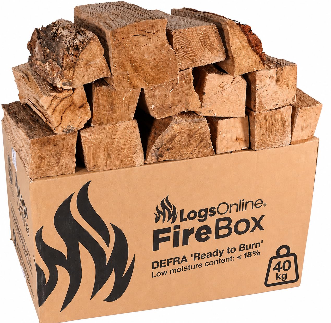 Kiln Dried Logs Fire Wood – 40kg – Under 20% Moisture – Hardwood Logs For Wood Burner, Pizza Oven, Fire Pits, Chiminea, Fireplace and Firewood Logs
