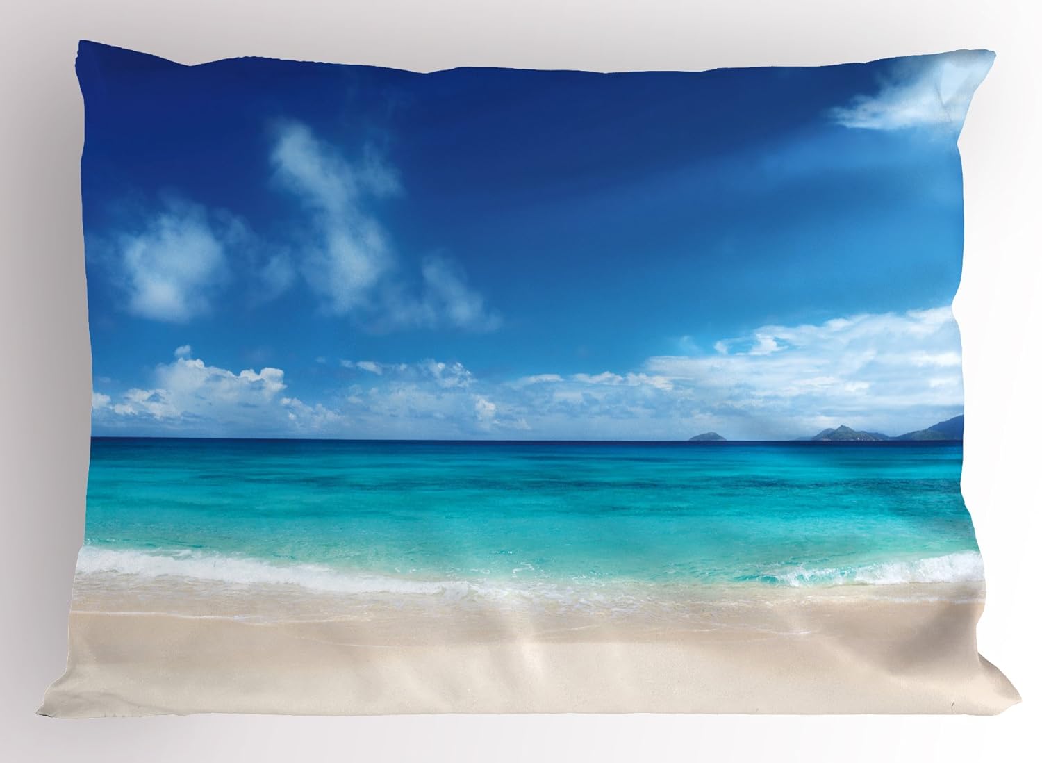 Lunarable Winter Pillow Sham Set of 2, View of a Bench and Lamp at The Park in Dark Snowy Night Windy Storm Print, Quality Microfiber Bedding Item for All Seasons, 26" x 20", Dark Blue and Grey