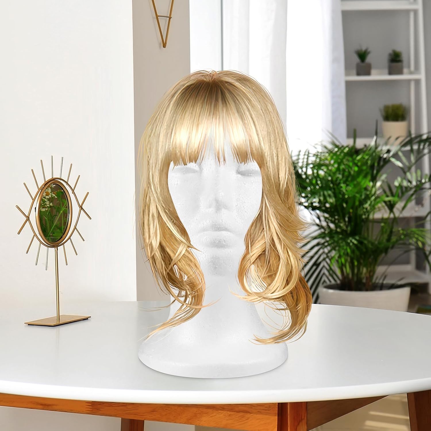 3 Pcs Female Foam Wig Head Long Neck, Styrofoam Mannequin Head Stand for Wig Styling Display, Wig Stand with Head for Multipurpose Use: Display Hair, Hats, Hairpieces, Makeup Practice, Salon, Travel