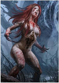 Displate Official Gwent Metal Poster Magnetic Mounting Included Licensed Artwork Modern Wall Decor Crimson Curse Alp 12.6x17.7 in