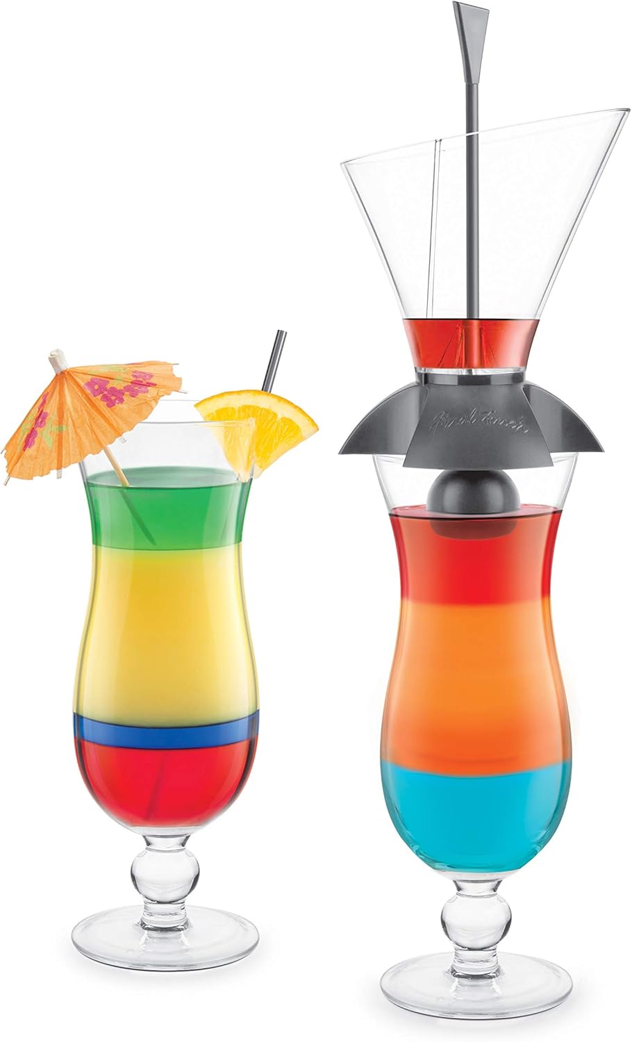 Final Touch Rainbow Cocktail Layering Tool Set - Create Perfectly Layered Drinks at Home - Controlled Slow Pour for Professional-Quality Cocktails - Includes Detailed Instructions (CD3163)