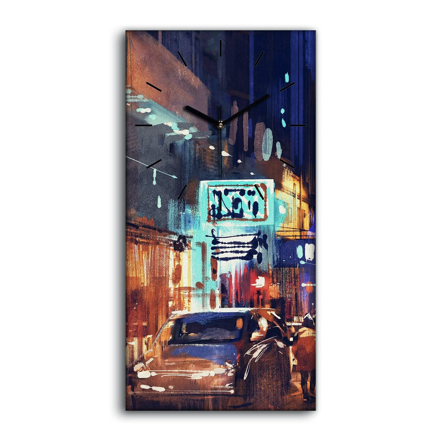 Horloge sur Toile 30x60cm Image Art Moderne Horloge Murale Salon Ne Pas Tic Tac