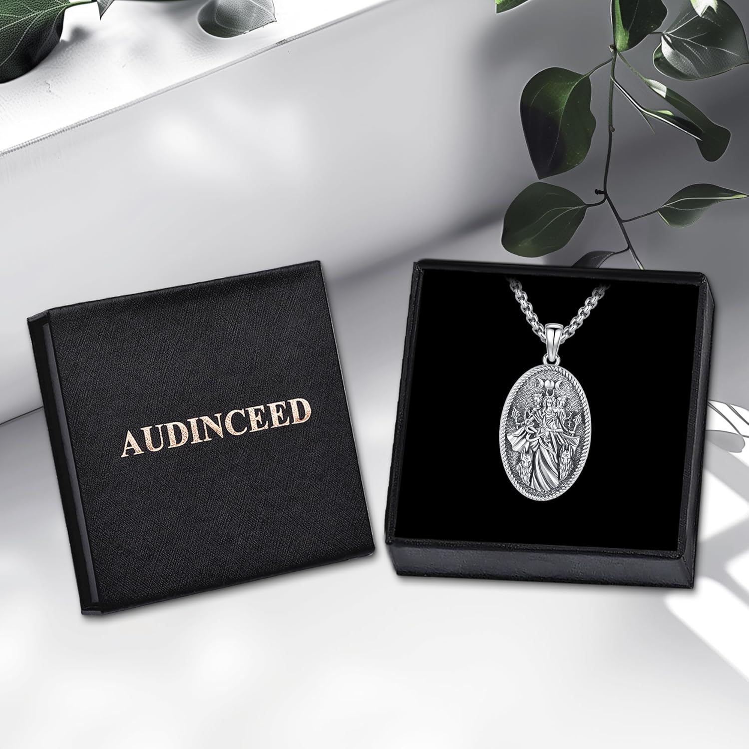 Hecate Necklace 925 Sterling Silver Goddess of Witches of Magic Hekate Pendant Necklace Ancient Greek Mythology Night of Hekate Moon Amulet Jewelry for Women Men - Image 7