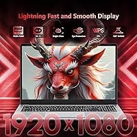 Vista 4 de Laptop, Laptop de juegos AMD Ryzen 5 7430U, Laptop de 15.6 pulgadas con 16GB RAM y 512GB SSD, Laptop con AMD Radeon, Laptops con teclado