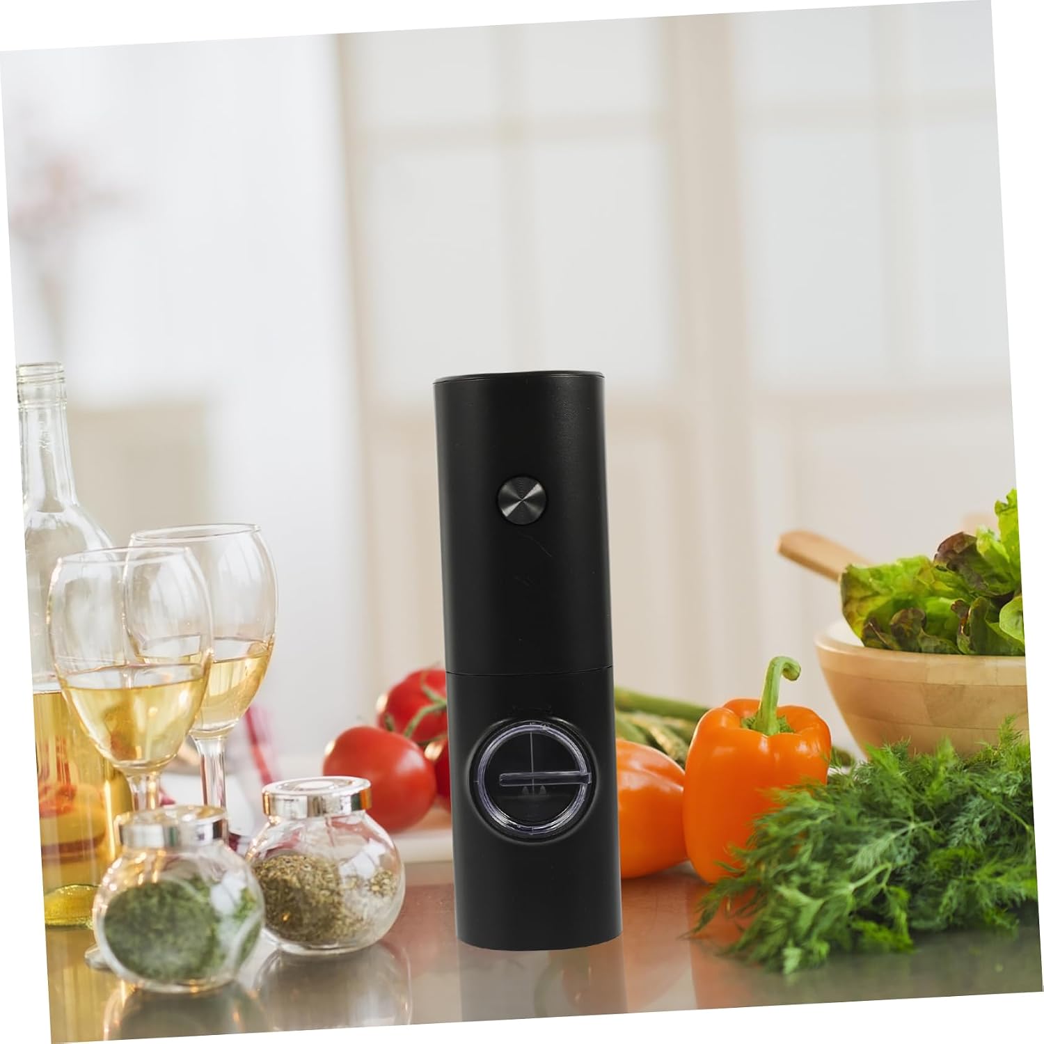 VOSAREA Electric Coffee Grinder and Pepper Mill Mini Smart Grinding Machine Rechargeable Spice Grinder for Home Use Adjustable Coarseness
