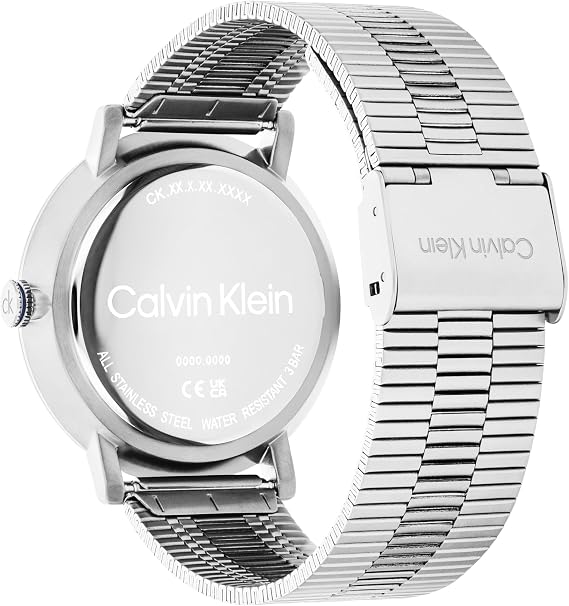 Calvin Klein Three Hand Quartz Movement Watch CK Real Collection with Stainless Steel Bracelet