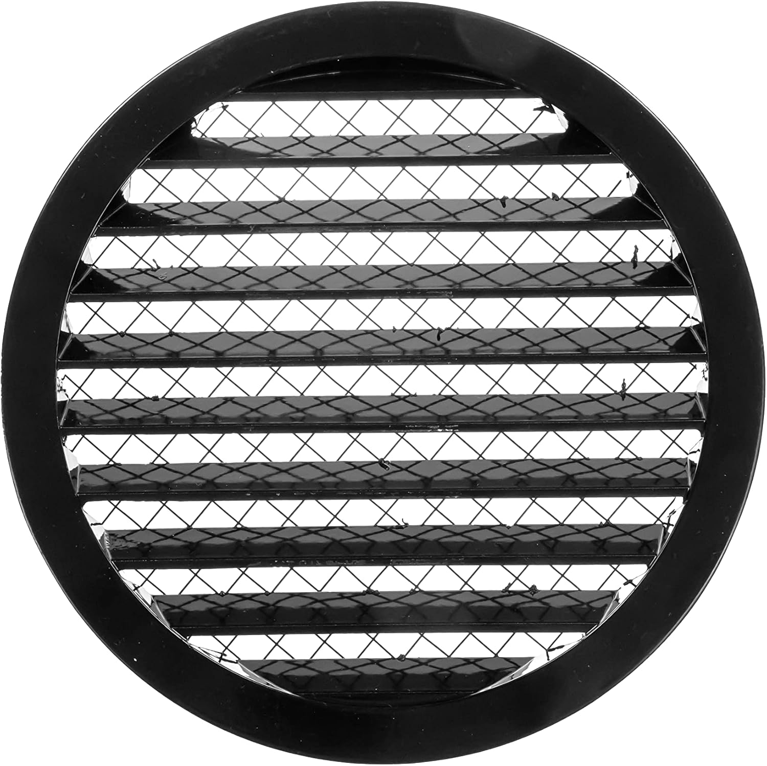 10" Black Vent Cover Aluminum Industrial Round Air Vent Louver
