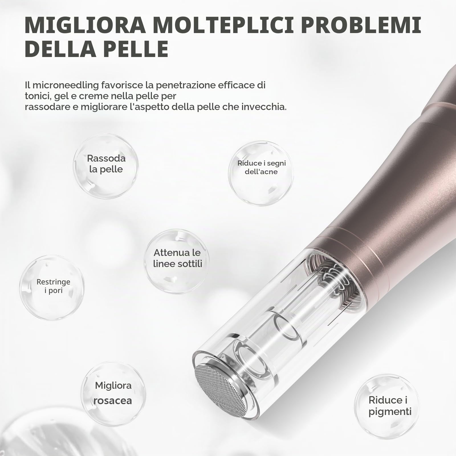 10 Pezzi Aghi Dermapen 36 Pin,Micro aghi di ricambio per Derma Pen Elettrico,Cartucce Aghi Microneedling Universali con Porta Filettata per Penna Microneedling