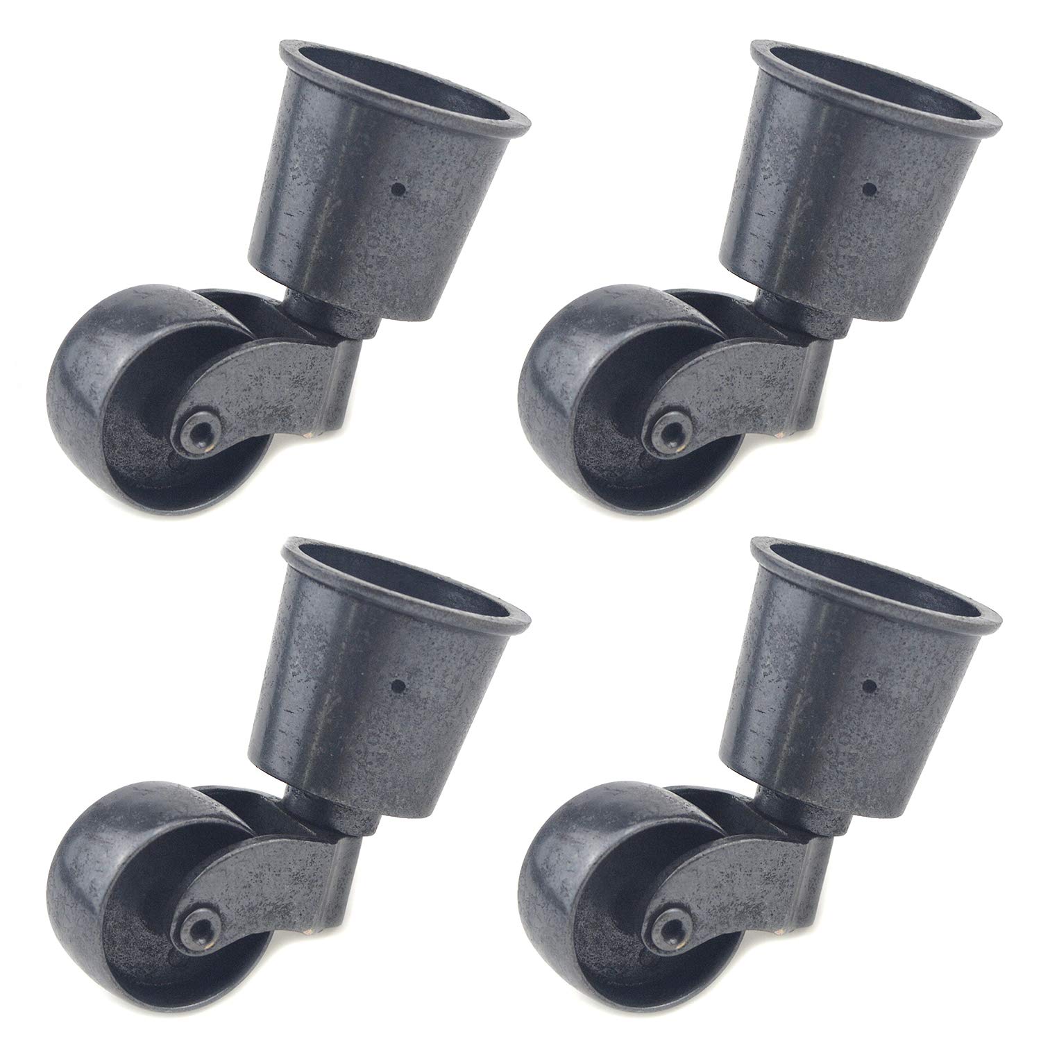Meprotal 4pcs Zinc Alloy Antique Round Cup Caster 32mm Inner Cup