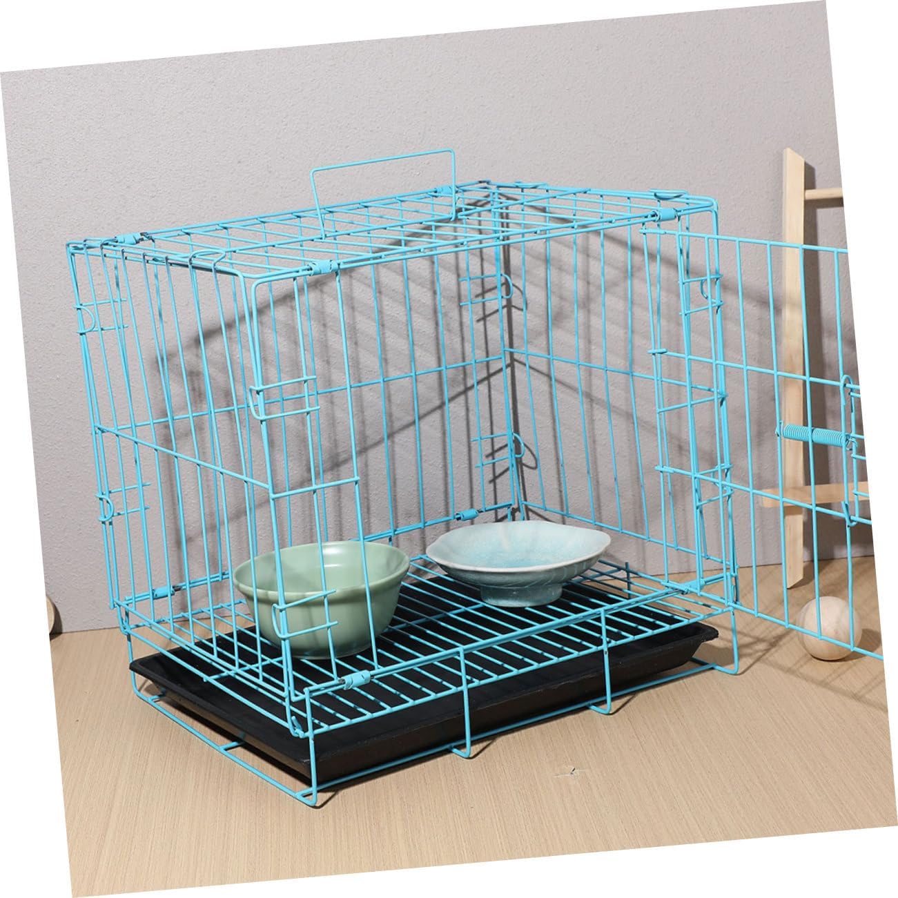 COLLBATH Portable Handheld Cat Cage Durable Wire Travel Carrier for Pets for Outings and Adventures Breathable Design for Safety and Comfort