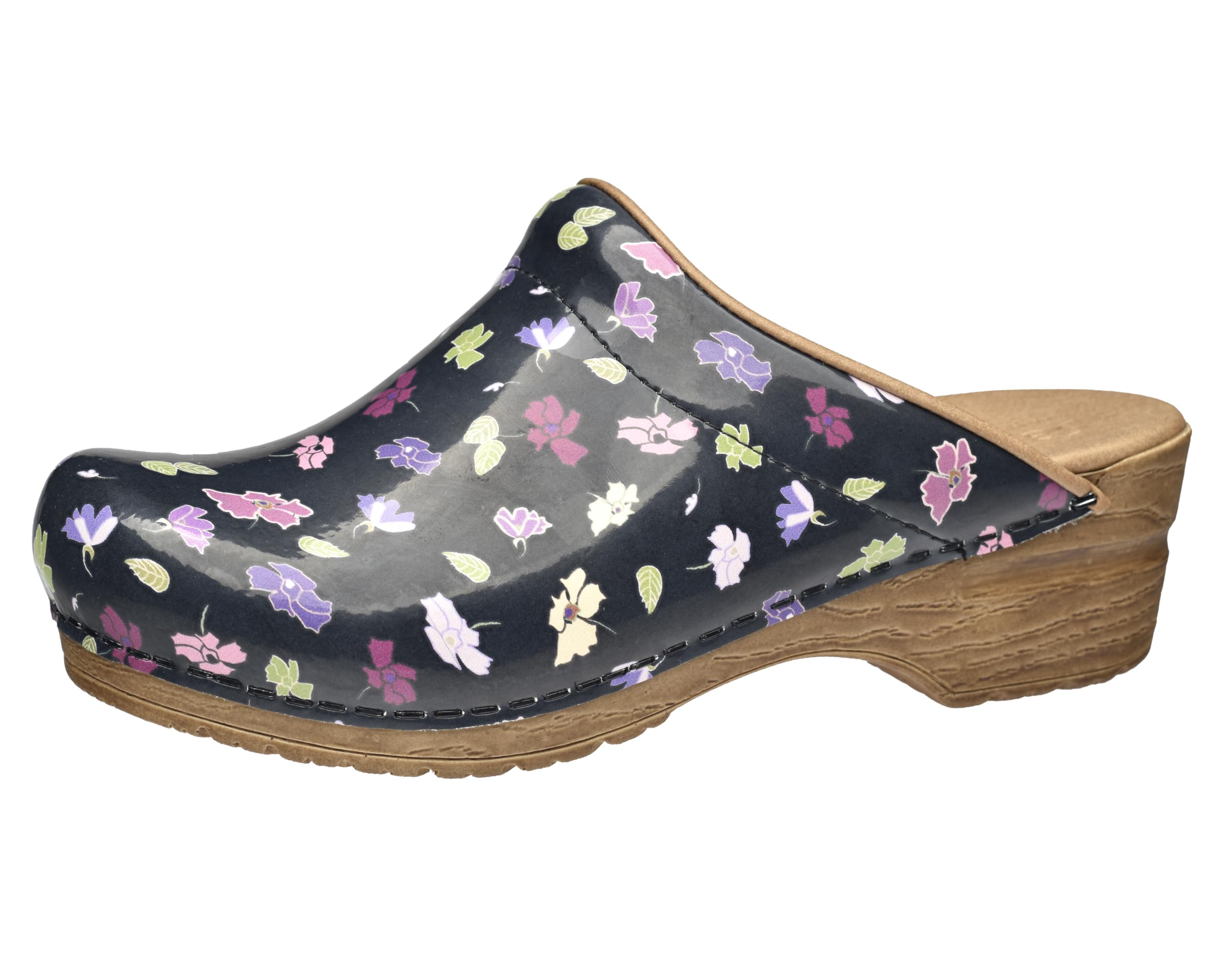 Sanita Illo | Zoccoli Aperti da Donna | Zoccoli Artigianali Originali in Pelle Flessibile | Plantare Anatomico in Schiuma Morbida | Nero | 37 EU