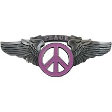 Rockwings Small Pink Peace Sign Pilot Pin for Sky-high Hippies and Deadheads