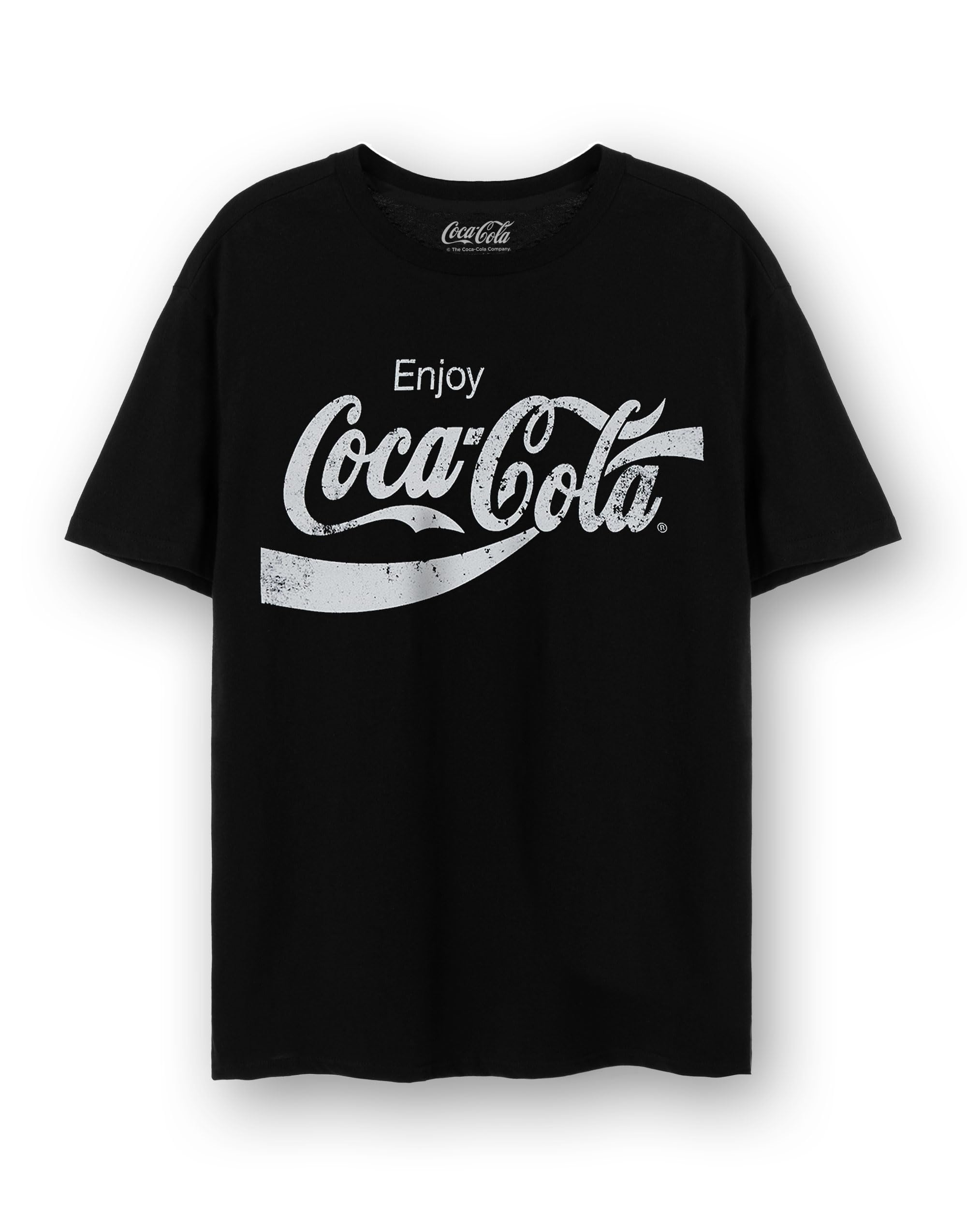 Vanilla Underground Coca Cola Unisex Black Distressed Logo Short Sleeved T-Shirt (Xxx-Large) from B&Q