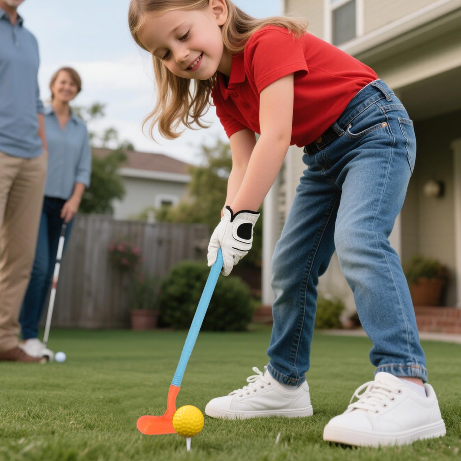 Palos de Golf para niños pequeños, Juego de Golf con Palos y Pelotas, Juego de de plás-Tico, Juguetes de, Juguetes Deportivos para niños y niñas en Interiores y Exteriores