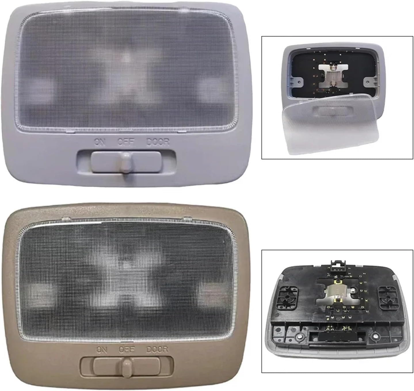 Auto Dome Light Overhead Interior Roof Light Rear Ceiling Light Assembly，Compatible with Kia Sportage 05-10 Beige Gray 928301F500(Beige)