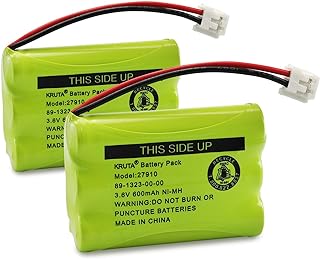 27910 Cordless Telephone Battery Compatible with AT&T 89-1323-00-0 Motorola SD-7501 RadioShack 23-959 23-894 Ni-MH 3.6V(Pack 2)