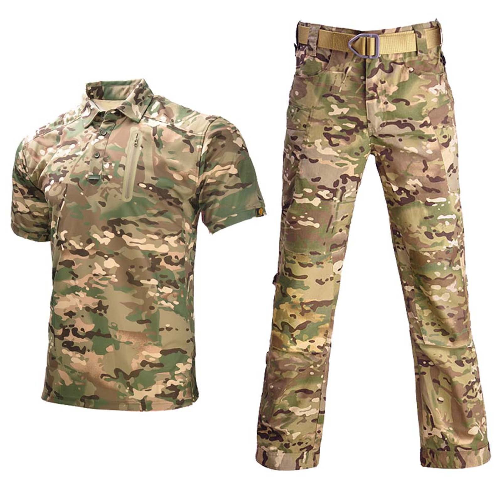 Uniforme táctico militar de combate de camuflaje, ropa de trabajo, chaqueta y pantalones, disfraz de caza, juego de 2 piezas