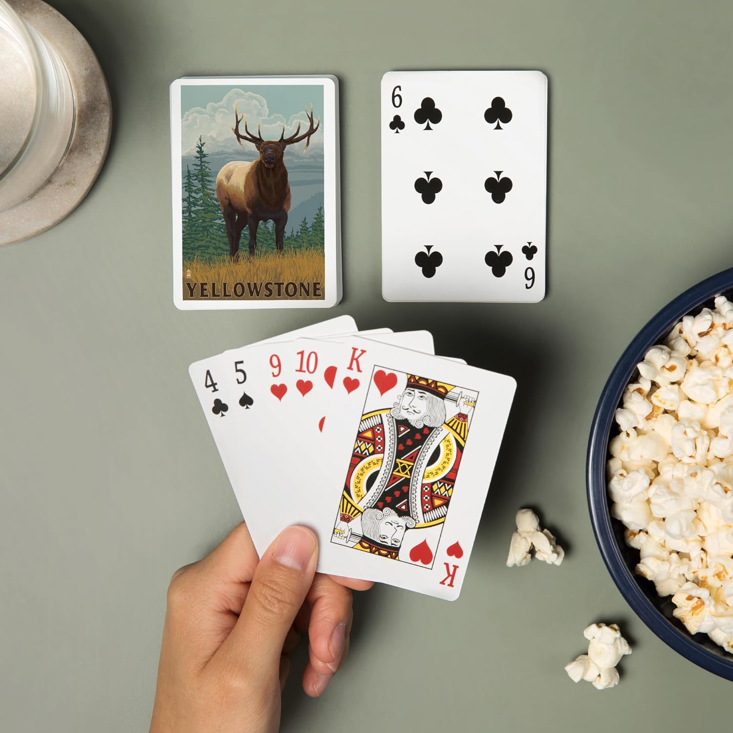 Lantern Press Yellowstone National Park, Elk, 52 Playing Cards for Adults, Poker Size Card Deck