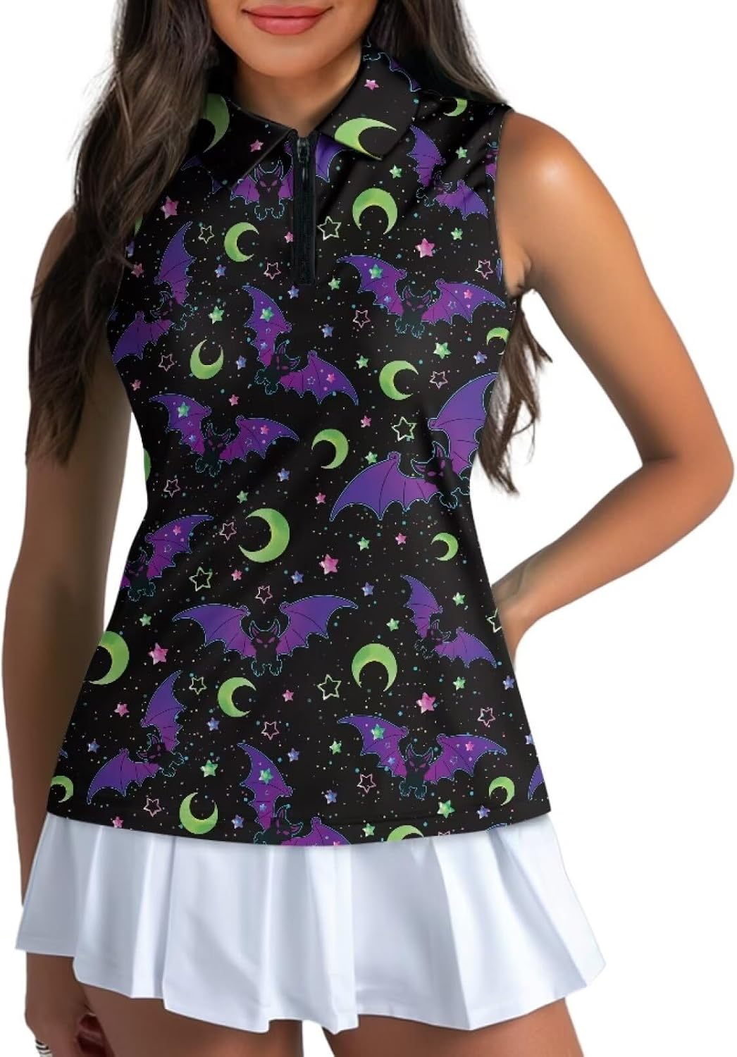 Women's Sleeveless Golf Shirts Racerback Workout Sport Tank Tops Lightweight Moisture Wicking Casual T Shirt