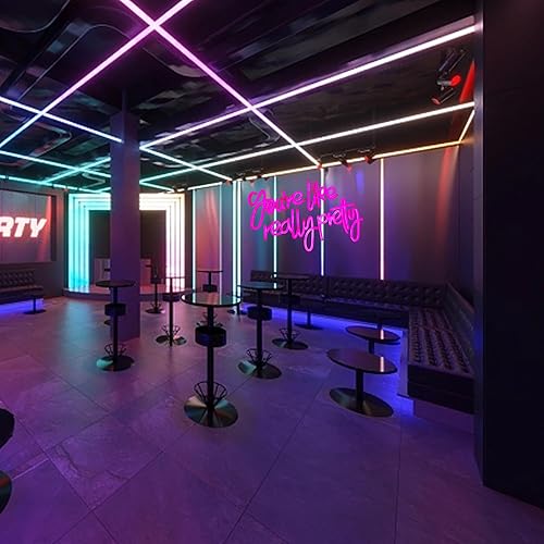 Miniatura 5 de Letrero de neón con luz LED de luna para todos los letreros decorativos para dormitorio (rosa y rojo, eres como realmente bonito)