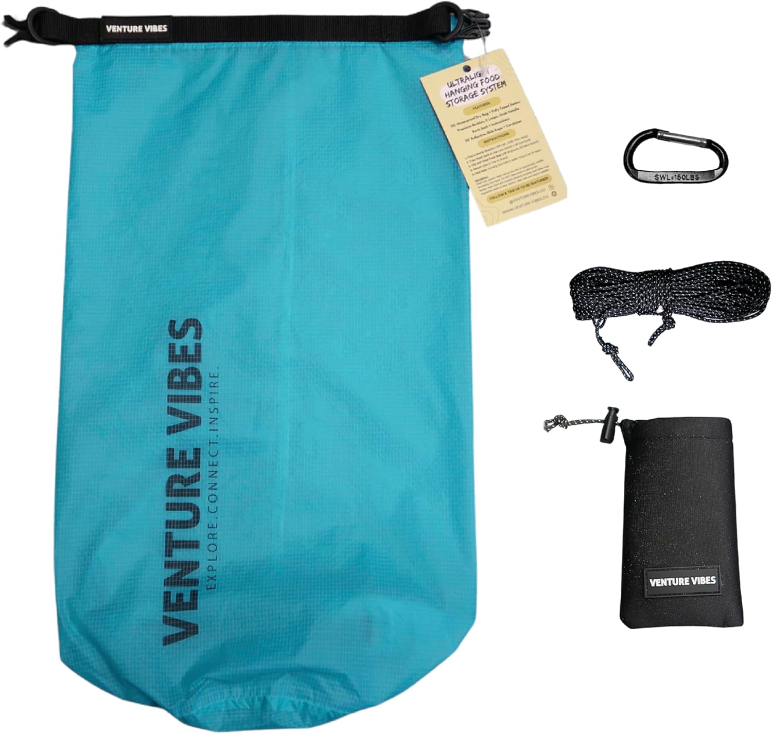 Ultralight Bear Bag Kit: 10L Dry Sack & Rope for Camping & Hiking Ultralight Bear Bag Kit: 10L Dry Sack & Rope for Camping & Hiking