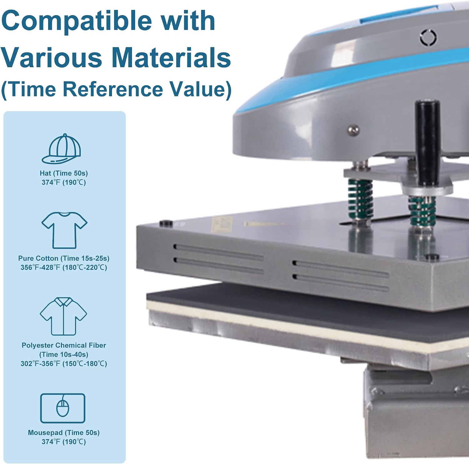 16 x 16 Inch Pneumatic Dual Platen Heat Press Machine, Double Station Swing Away Heat Press with LCD Digital Control, Teflon Coated Upper Plate for T-Shirts, Sublimation & HTV