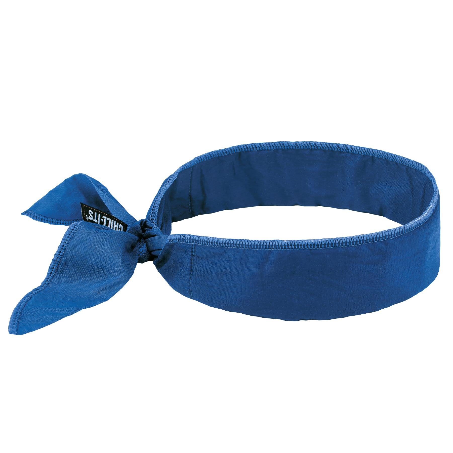Ergodyne - 12399 Chill-Its 6702 Cooling Bandana, Evaporative Polymer Embedded Material for Cooling Relief Solid Blue