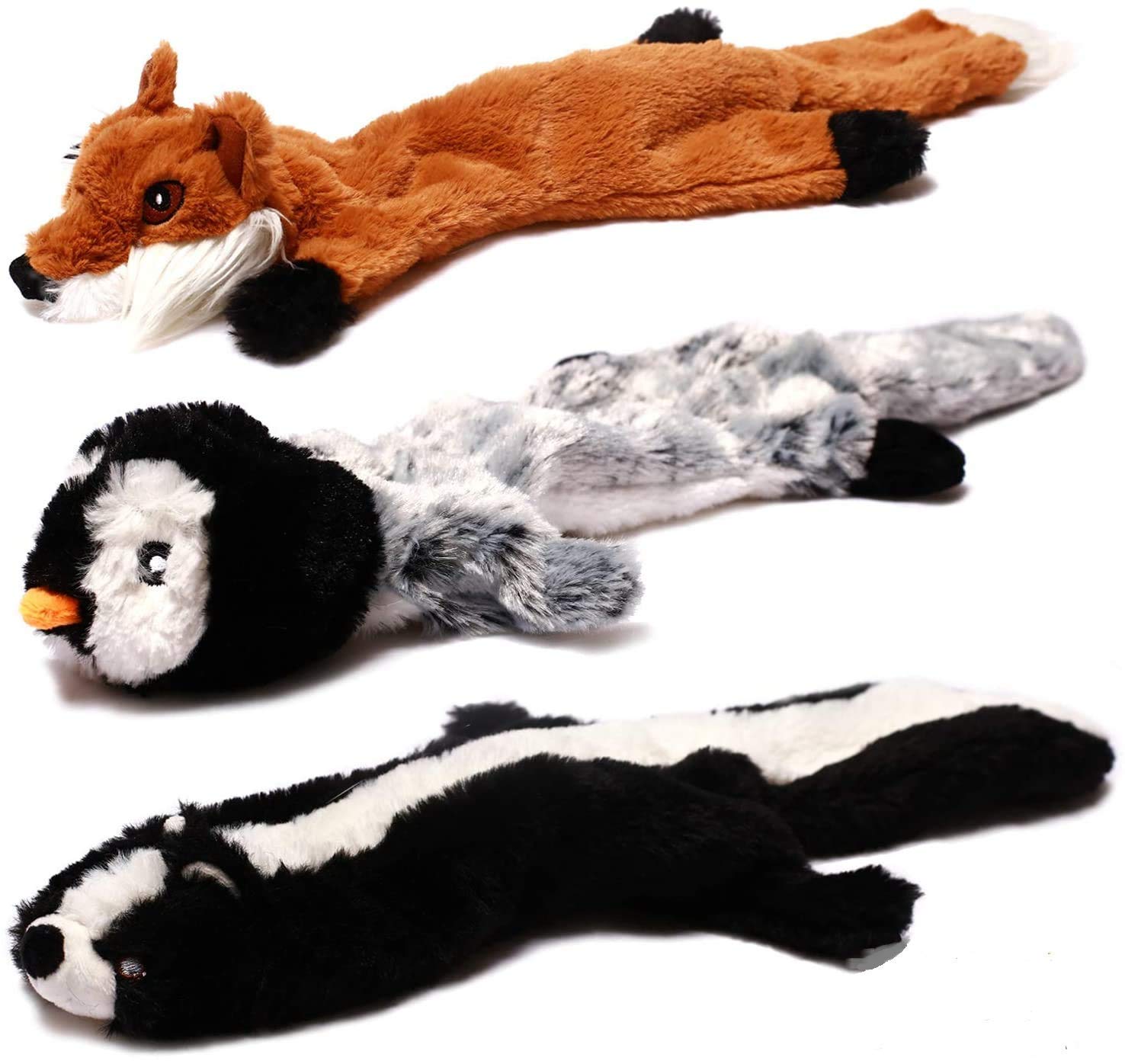 Dog Squeaky Toys Octopus, No Stuffing Crinkle Plush Dog Toys for Puppy Teething, Durable Interactive Dog Chew Toys for Small to Medium Dogs Training and Reduce Boredom (3 Pack)