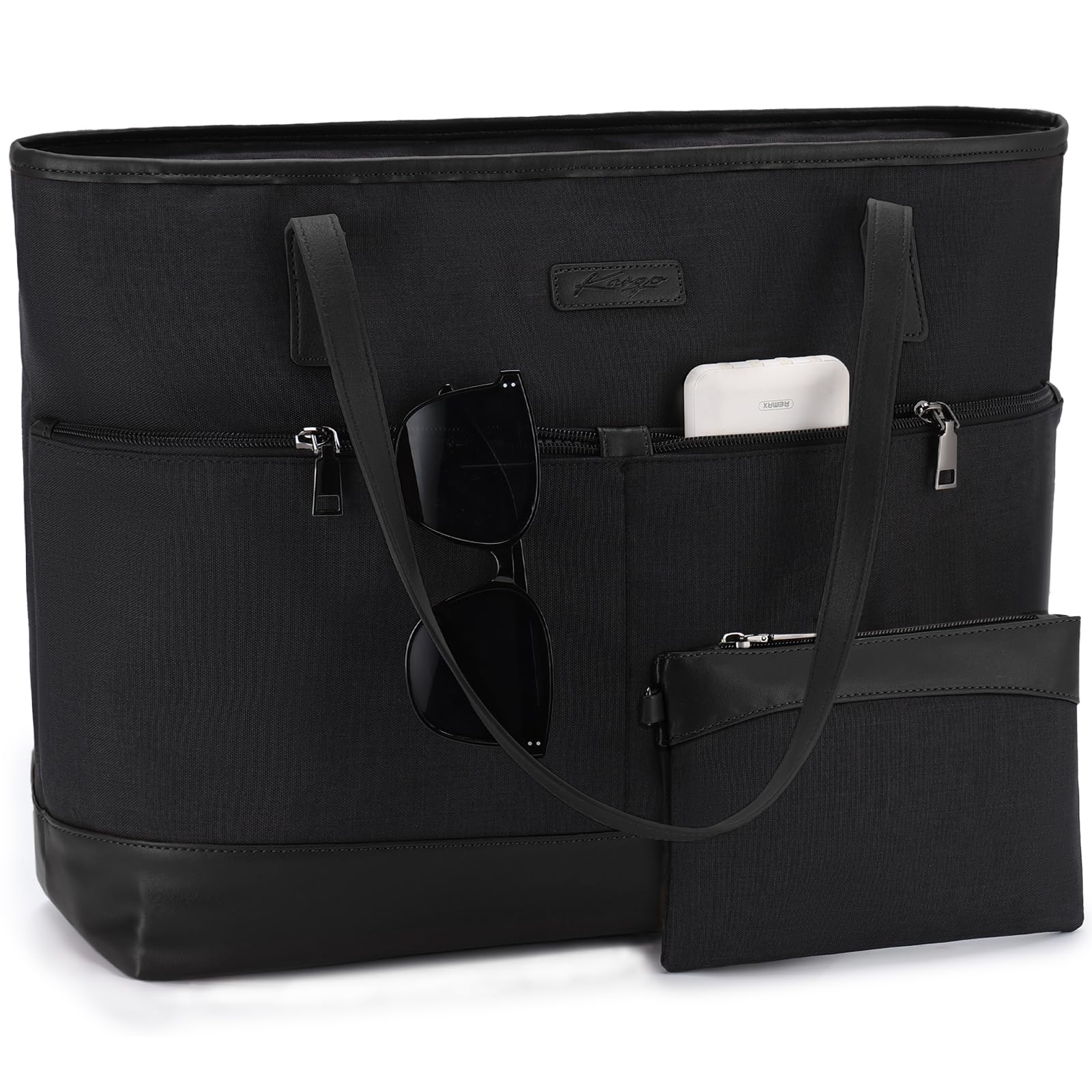Bolso Tote Impermeable para Mujer, Bolso Grande para Ordenador Portátil 15.6 Pulgadas Set 2 en 1 (Bolso + Cartera) para Trabajo Universidad Shopper Viaje