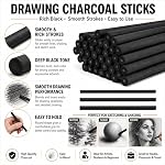 30 Pack Willow Charcoal Pencils – 3 Sizes (3-5/5-7/7-9mm) for Sketching & Shading – Professional Artist Grade Drawing Set for Adults, Beginners & Hobbyists